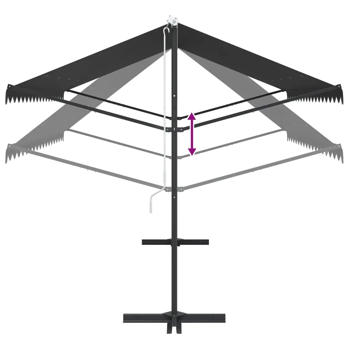 Free Standing Awning 400x300 cm Outdoor Patio Garden Sunshade Anthracite