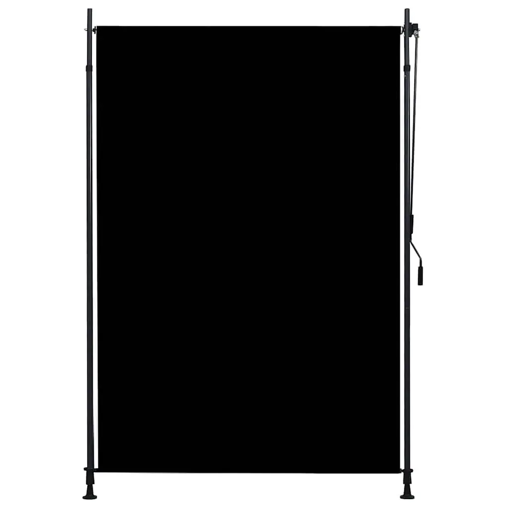 Outdoor Roller Blind 150x270cm Anthracite Hand Crank Patio Balcony Shade Privacy