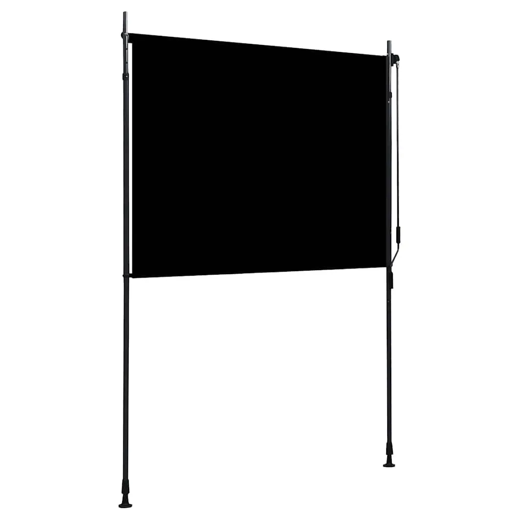 Outdoor Roller Blind 150x270cm Anthracite Hand Crank Patio Balcony Shade Privacy