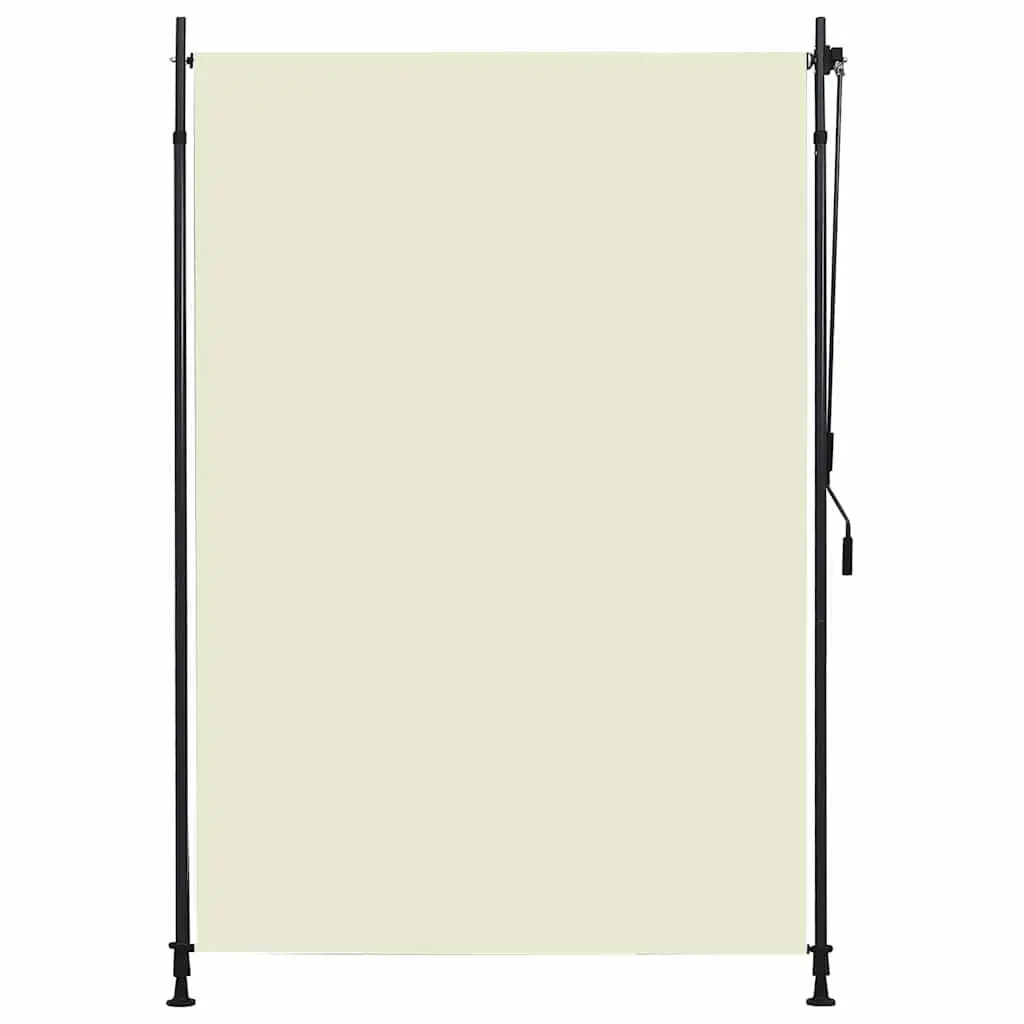Outdoor Roller Blind for Patio Balcony 150x270cm Cream Shade Hand Crank Privacy