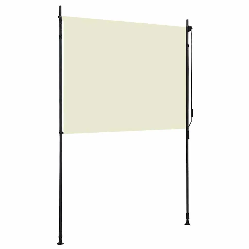 Outdoor Roller Blind for Patio Balcony 150x270cm Cream Shade Hand Crank Privacy