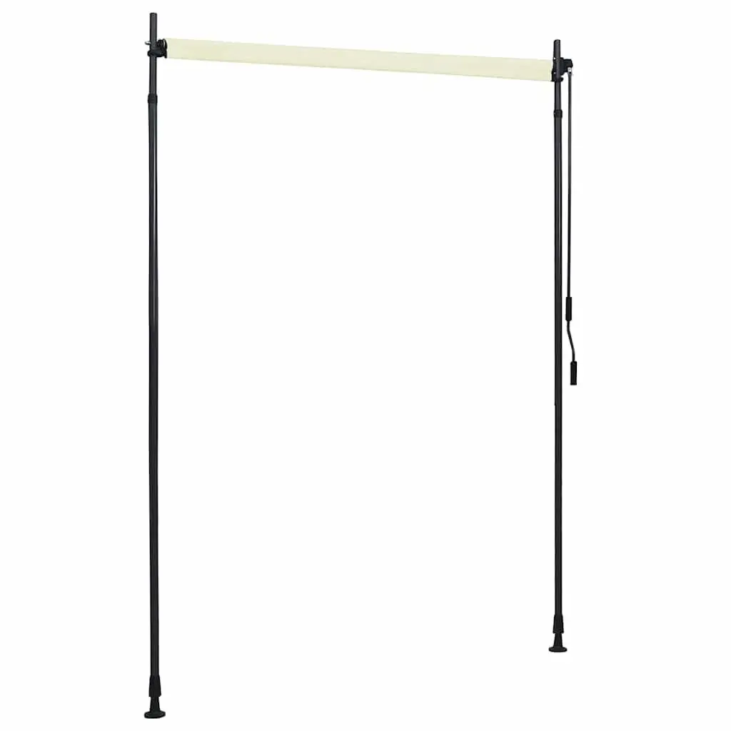 Outdoor Roller Blind for Patio Balcony 150x270cm Cream Shade Hand Crank Privacy