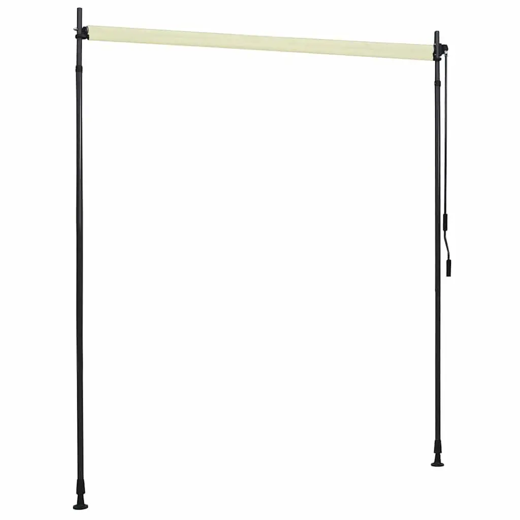 Outdoor Roller Blind 200x270cm Cream Hand Crank Patio Balcony Pergola Shade