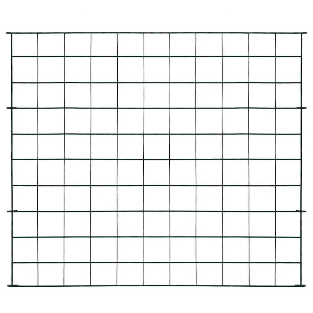 Garden Fence Panel Set 77.5x64 cm Green Outdoor Barrier Enclosure Protection