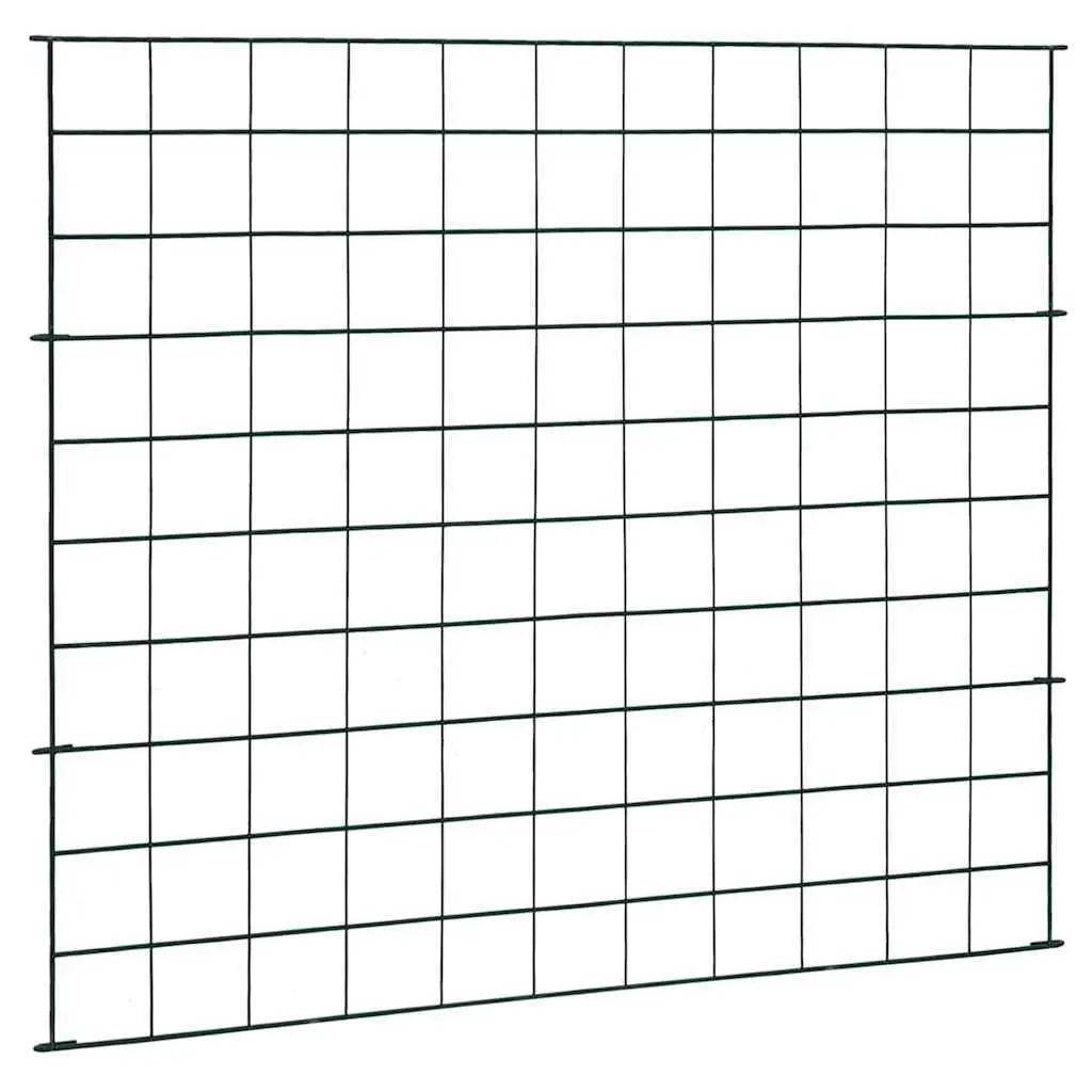 Garden Fence Panel Set 77.5x64 cm Green Outdoor Barrier Enclosure Protection