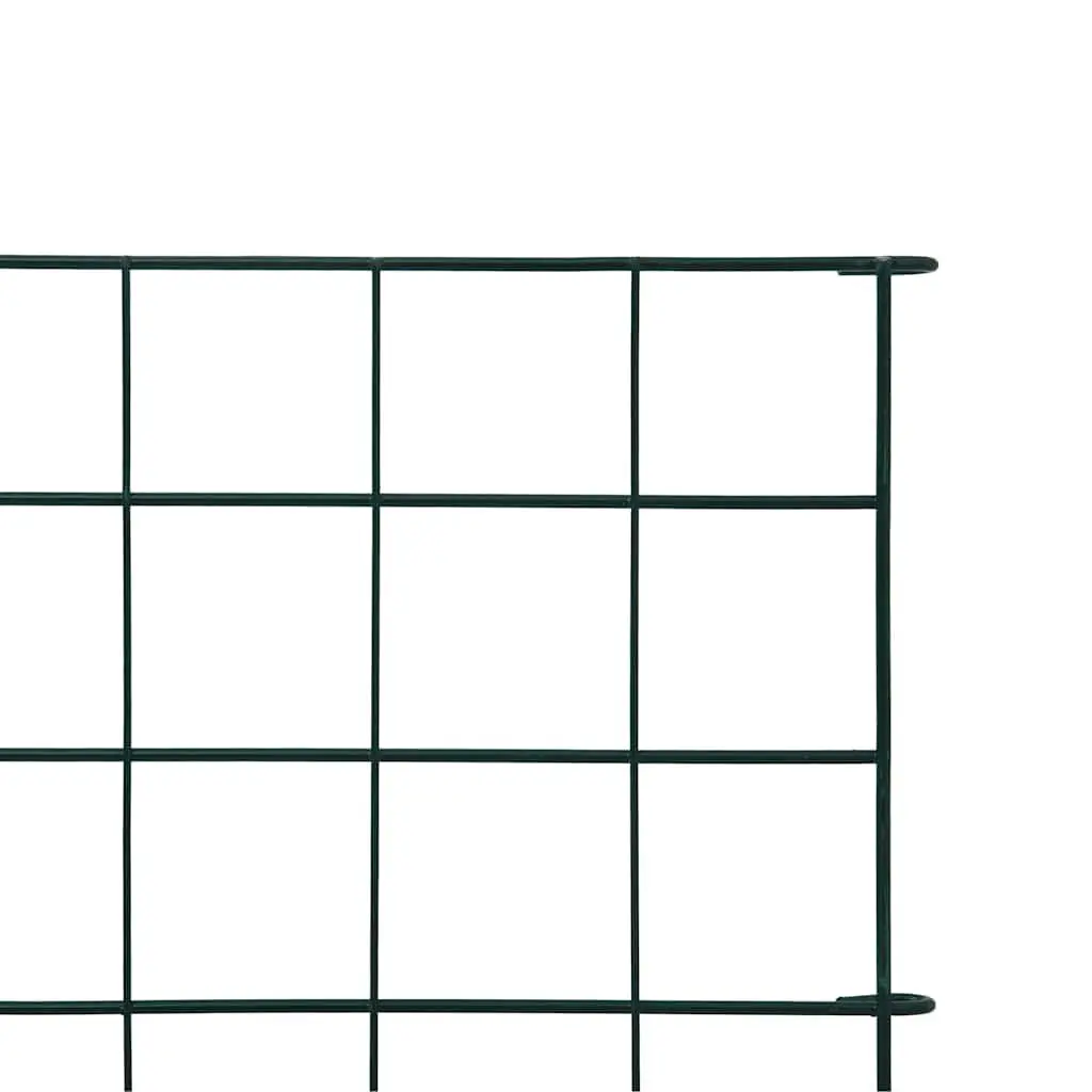 Garden Fence Panel Set 77.5x64 cm Green Outdoor Barrier Enclosure Protection