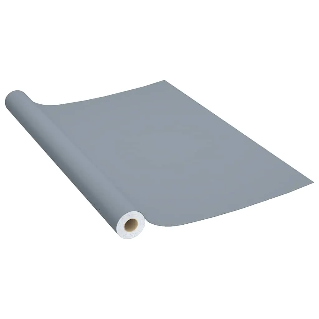 Self-Adhesive Furniture Film Grey 500x90cm PVC Decor Window Door Covering