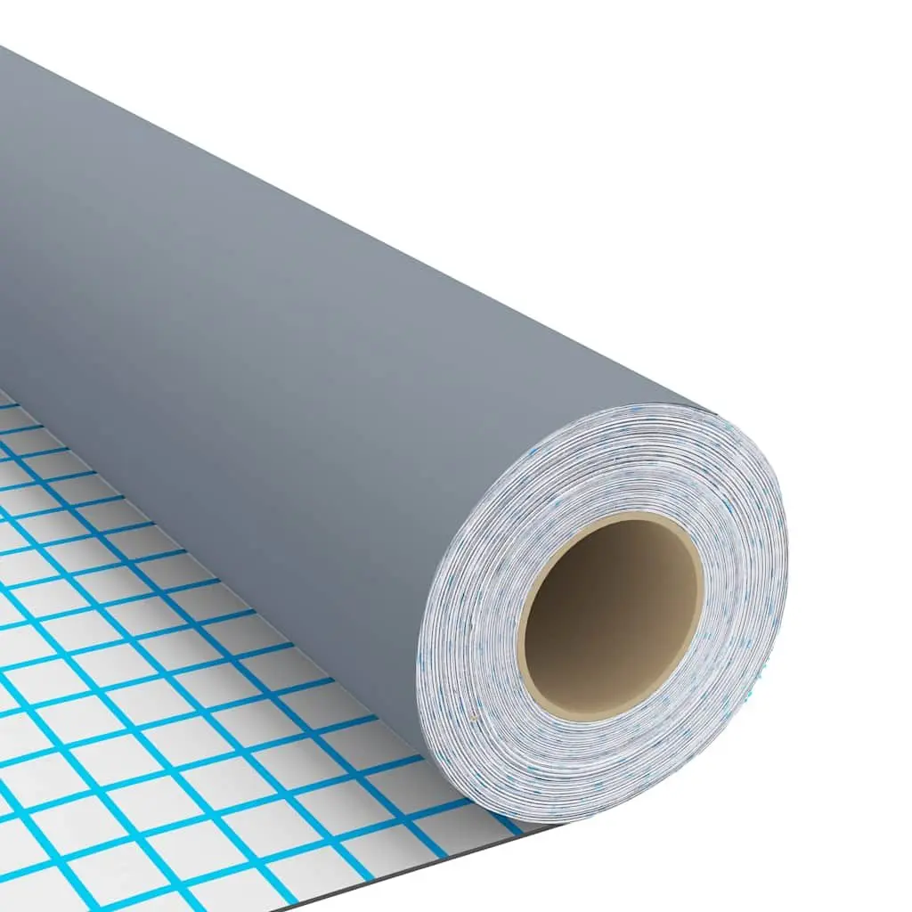 Self-Adhesive Furniture Film Grey 500x90cm PVC Decor Window Door Covering