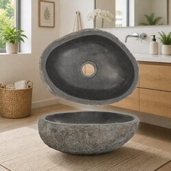 Specifications of Anthracite Oval River Stone Sink
