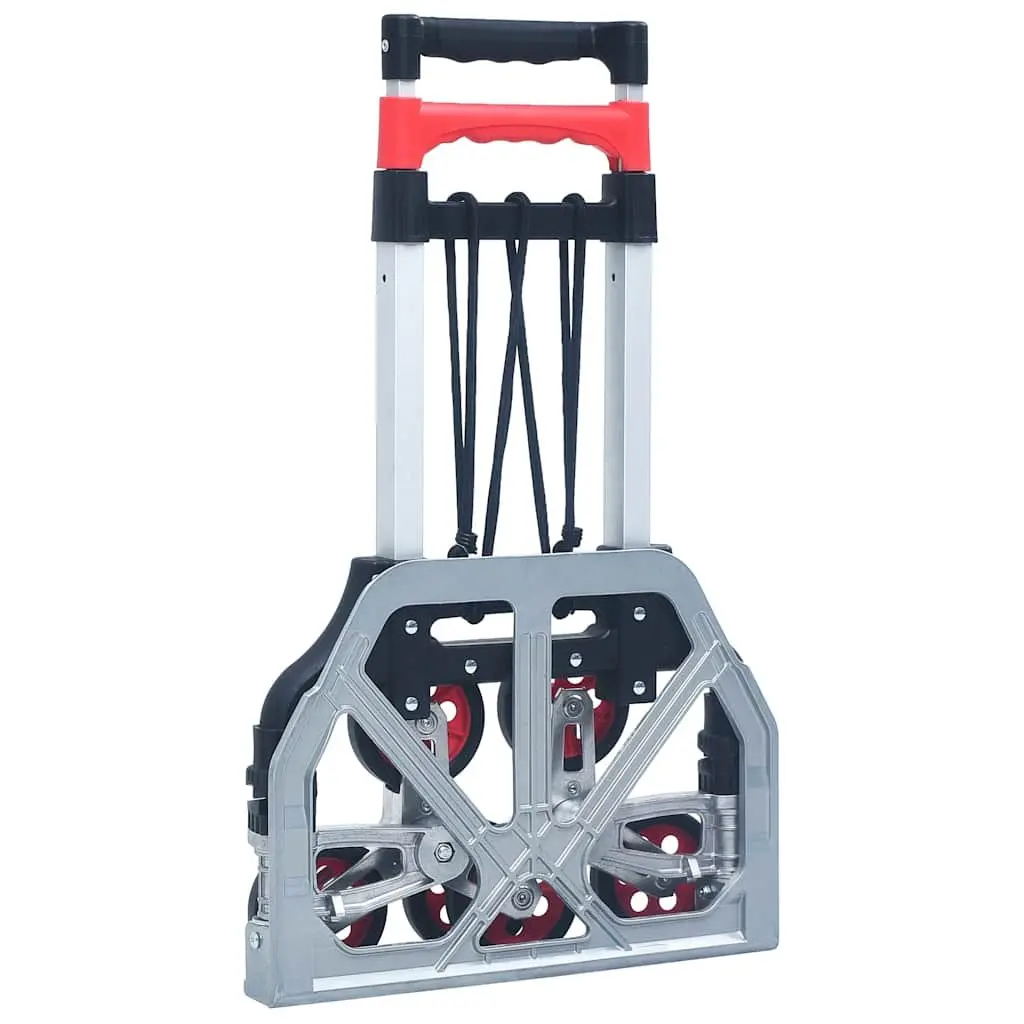 Foldable Stair Climbing Cart for Transport 70kg Capacity Portable Hand Trolley Three Wheel