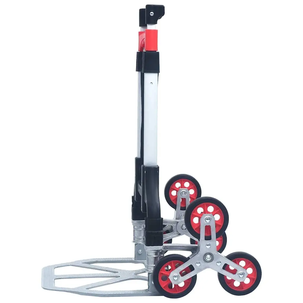 Foldable Stair Climbing Cart for Transport 70kg Capacity Portable Hand Trolley Three Wheel
