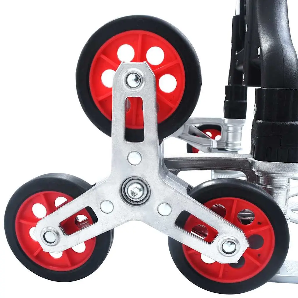 Foldable Stair Climbing Cart for Transport 70kg Capacity Portable Hand Trolley Three Wheel
