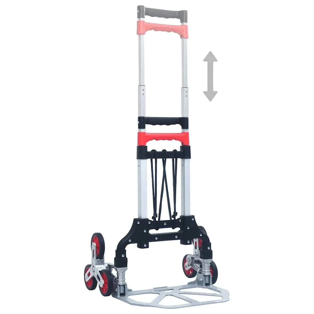 Foldable Stair Climbing Cart for Transport 70kg Capacity Portable Hand Trolley Three Wheel