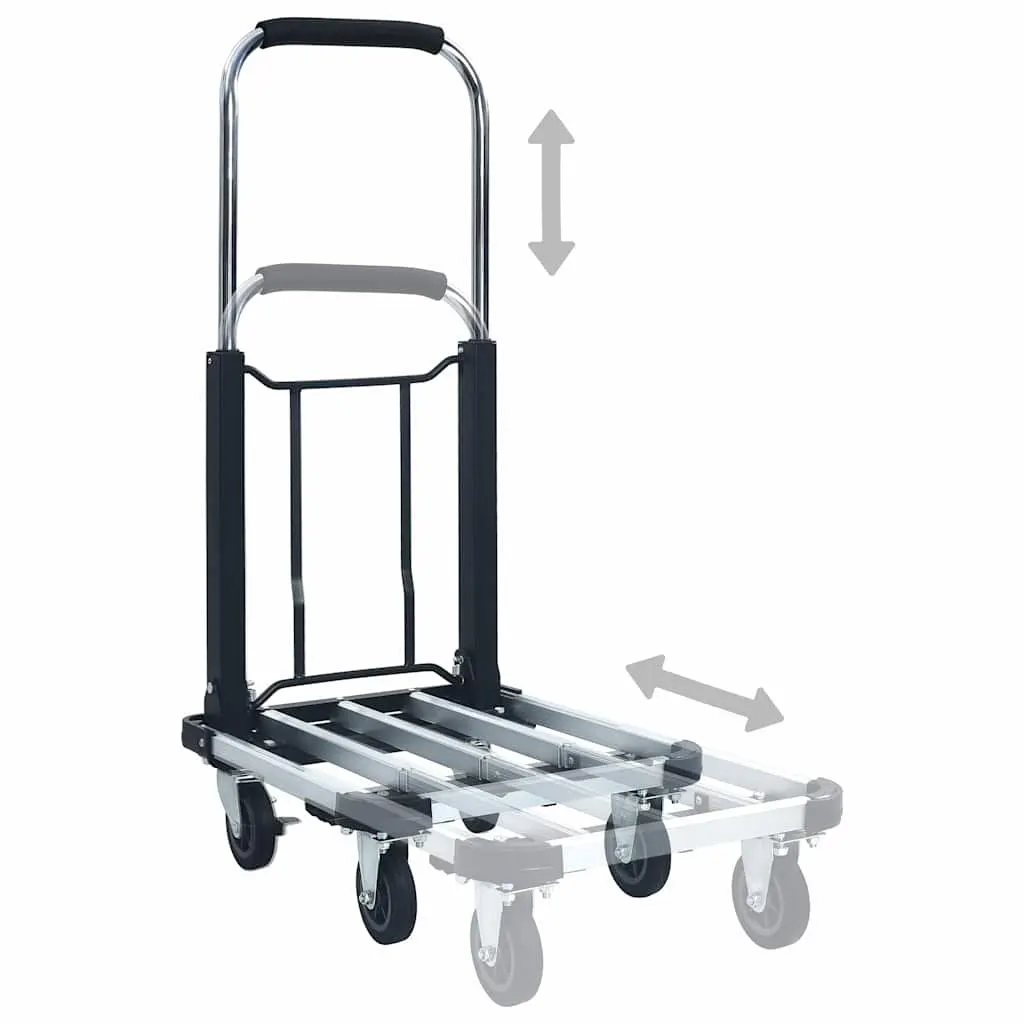 Foldable Hand Truck with 150kg Capacity and Adjustable Handle