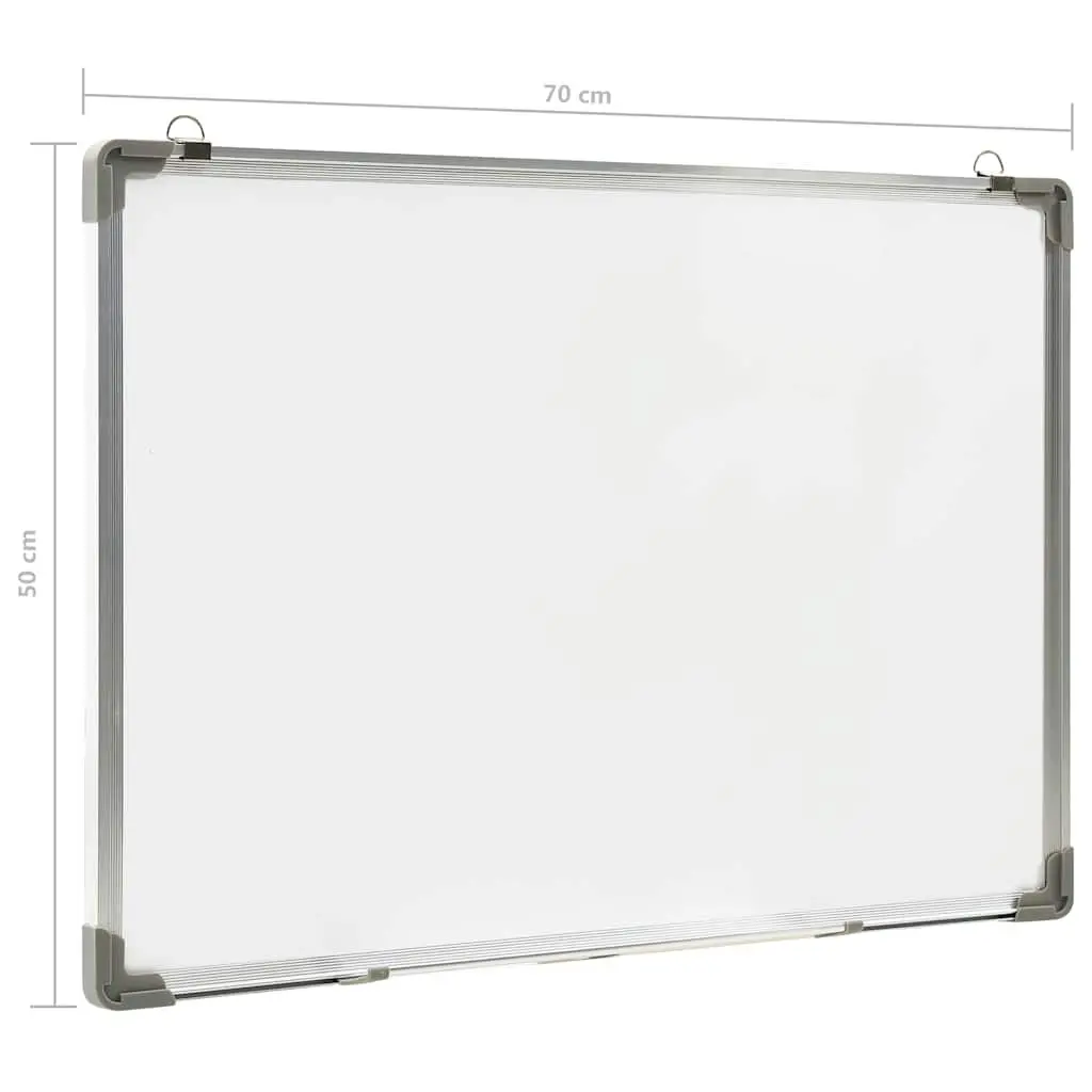 Magnetic Dry Erase Whiteboard Wall Mounted Office Home 70x50cm White Steel Board