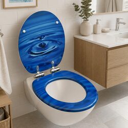 MDF Toilet Seat with Adjustable Hinges and Soft Close