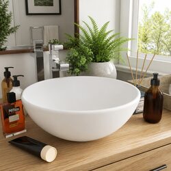 Specifications of the Round Ceramic Basin 32.5cm in Matt White