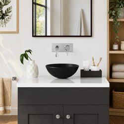 Specifications of Matt Black Round Ceramic Sink