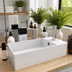 Specifications of the White Matt Ceramic Bathroom Sink