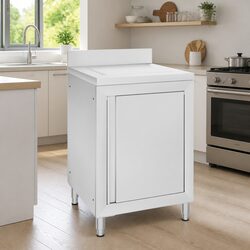 Commercial Kitchen Cabinet Drainboard Stainless Steel Work Table Food Service