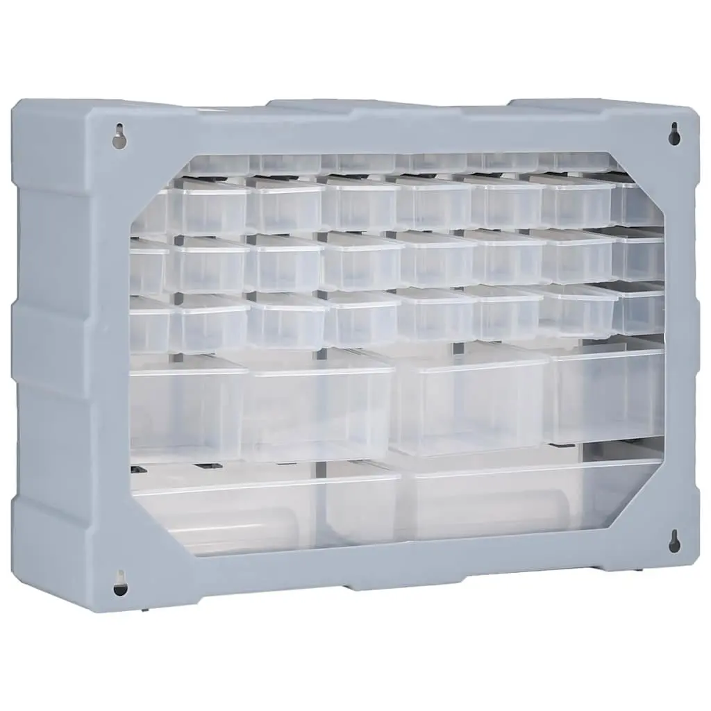 Multi-Drawer Organiser with 38 Clear Plastic Drawers