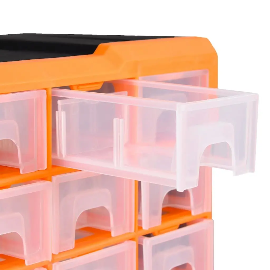Multi-Drawer Organiser with 64 Clear Drawers for Tools