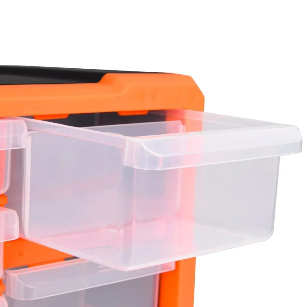 Multi-Drawer Organiser for Tools and Hardware 39 Drawers Orange