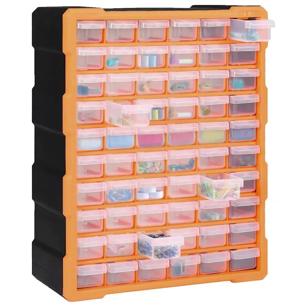 Multi-Drawer Organiser Tool Storage Box 60 Drawers Wall Mount Hardware Cabinet