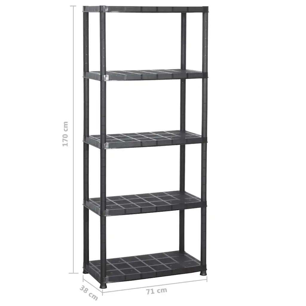 5-Tier Plastic Storage Shelf