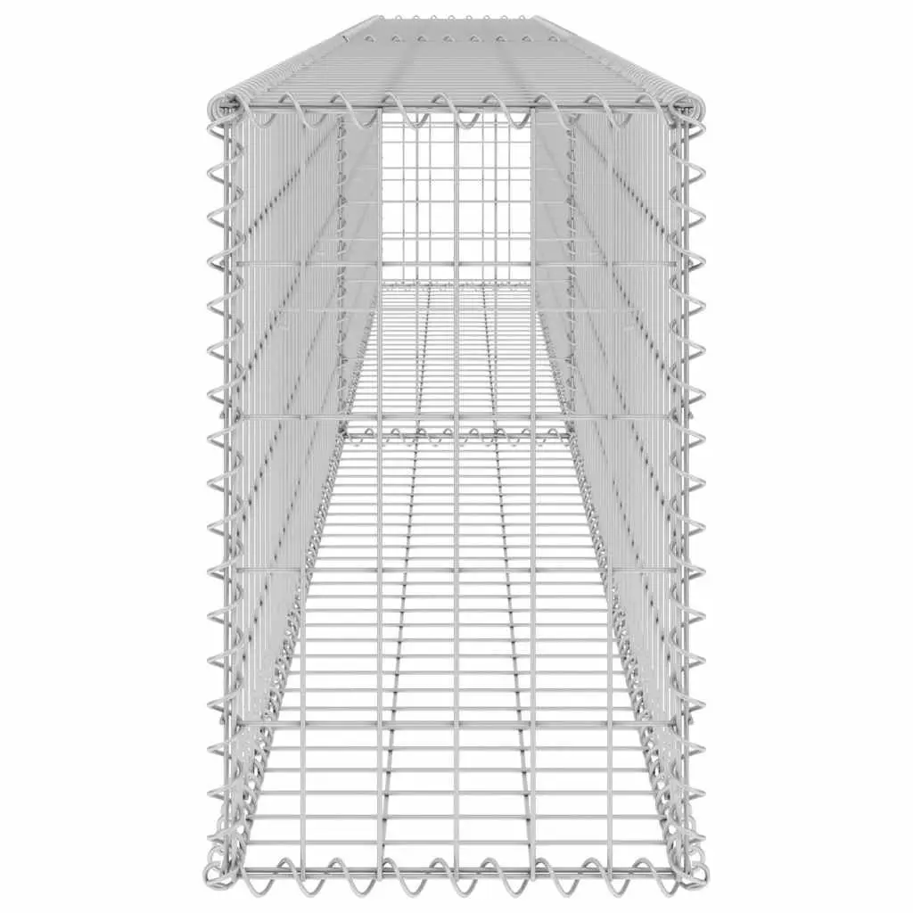 Gabion Wall Fence Panel for Garden 300x30x50 cm Silver