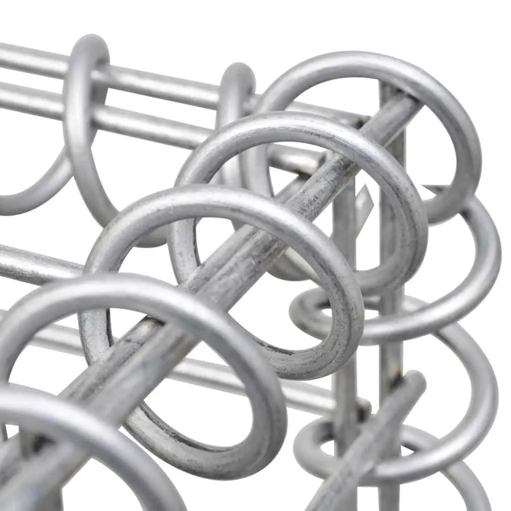 Gabion Wall Fence Panel Galvanised Steel Retaining Barrier 300x30x150cm Silver