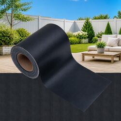 Garden Privacy Screen PVC 35x0.19 m Matte Dark Grey Fence Barrier Windbreak