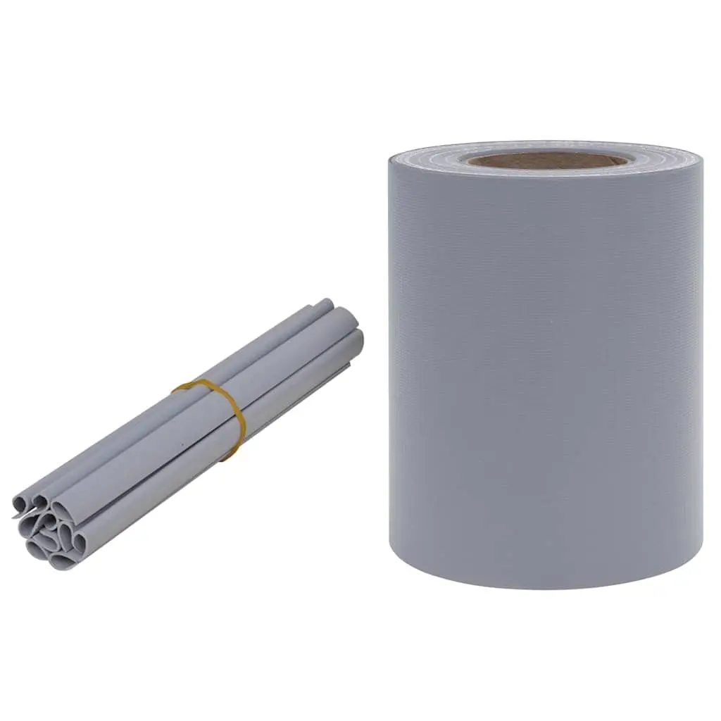 Privacy Strip PVC Fence Screen Light Grey 35x0.19 m Garden Fencing Privacy Screens