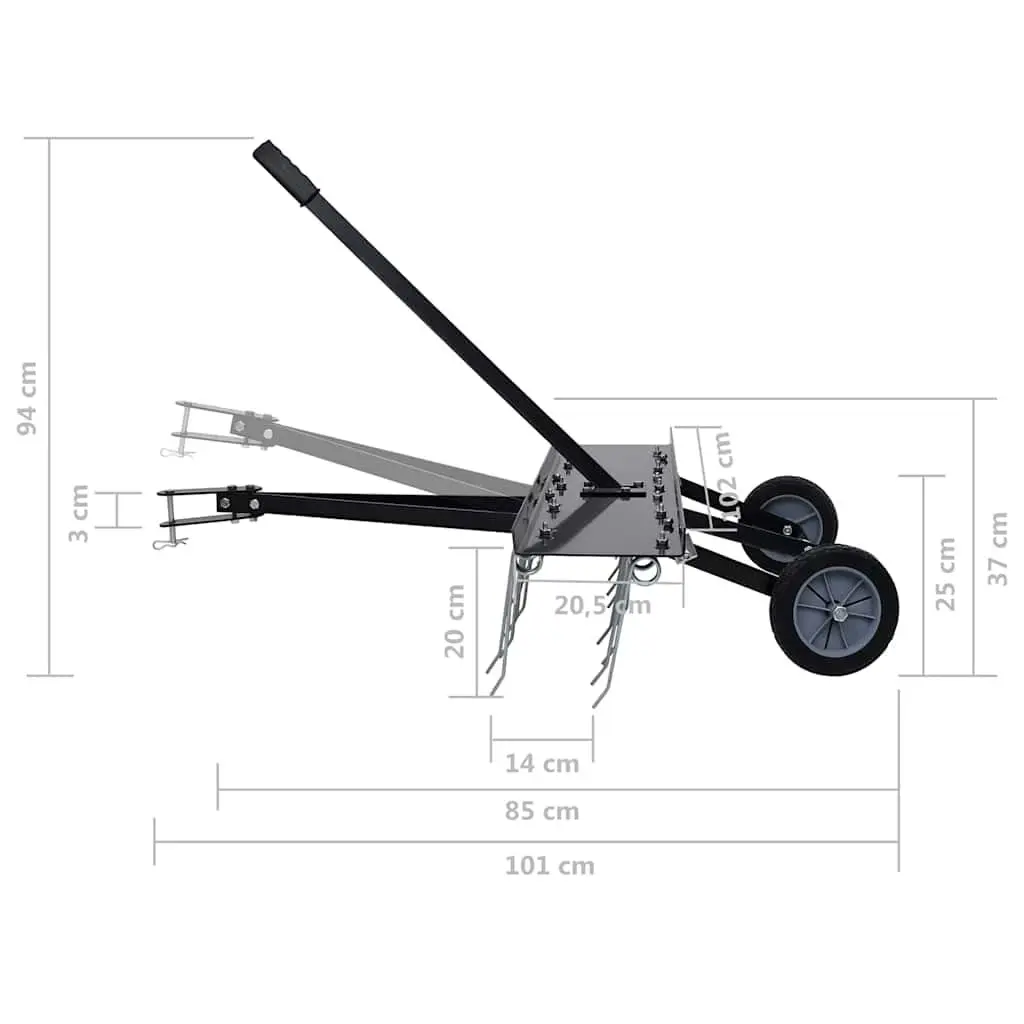 Scarifier for Ride-on Mower Lawn Aerator 100cm Moss Removal