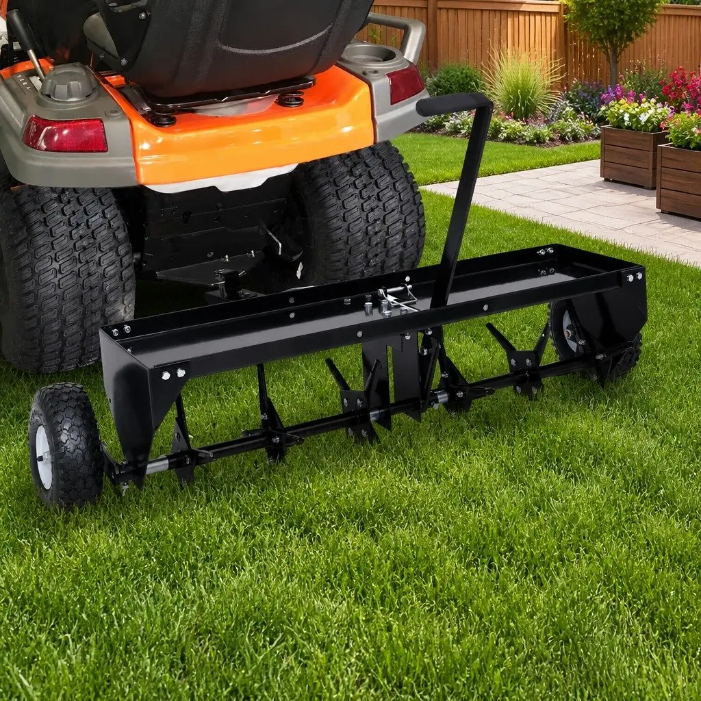 Lawn Aerator for Ride-on Mower 102cm Garden Tool