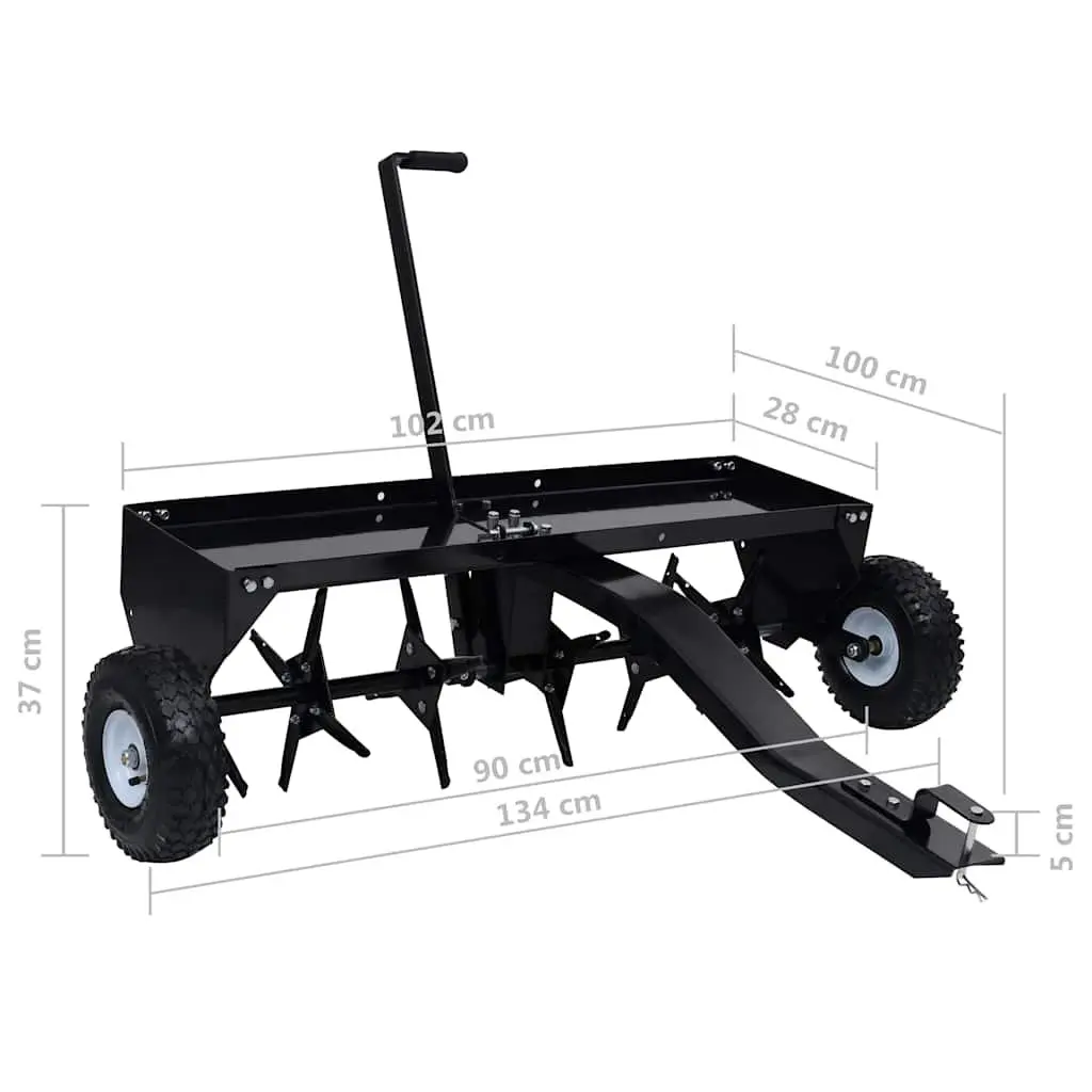 Lawn Aerator for Ride-on Mower 102cm Garden Tool