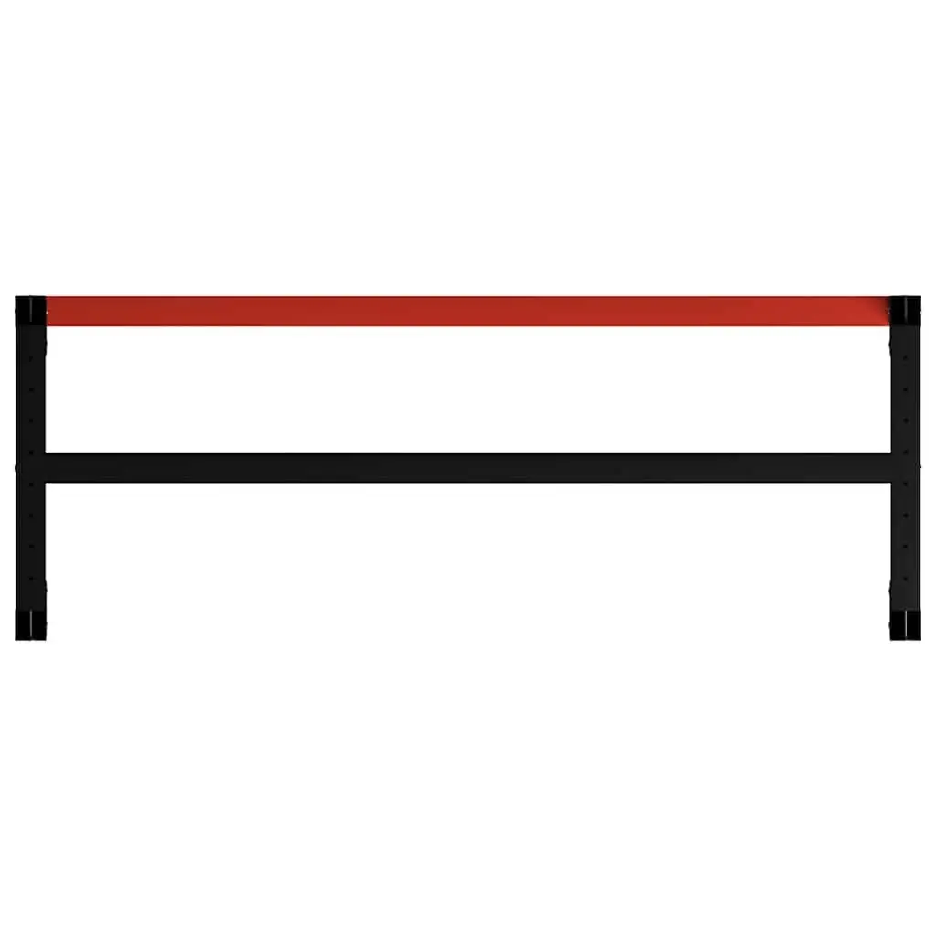 Metal Work Bench Frame Industrial Use Heavy Duty Size 150 x 57 x 79 cm Black Red Powder Coated