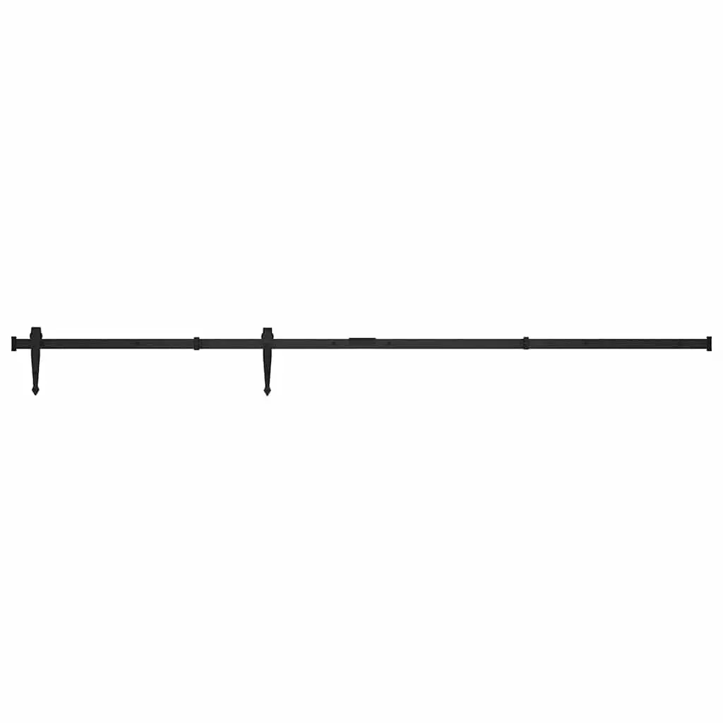 Mini Sliding Cabinet Door Kit Track Rail System 183cm Black for Cabinet Doors Barn Doors Kitchen Doors