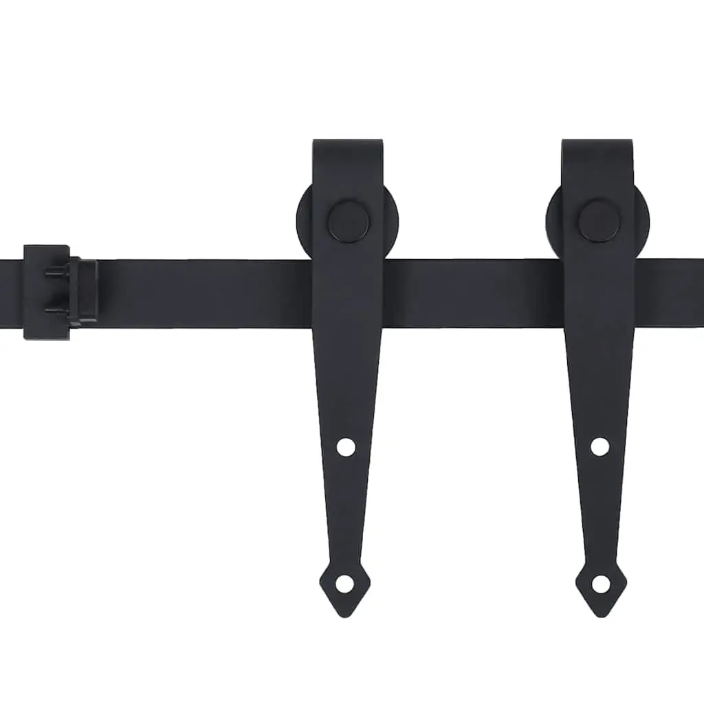 Mini Sliding Cabinet Door Kit Track Rail System 183cm Black for Cabinet Doors Barn Doors Kitchen Doors
