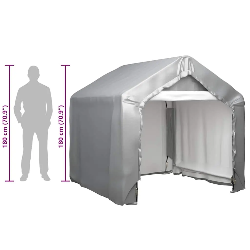 Storage Tent Outdoor 180x180 cm Grey Galvanised Steel Frame