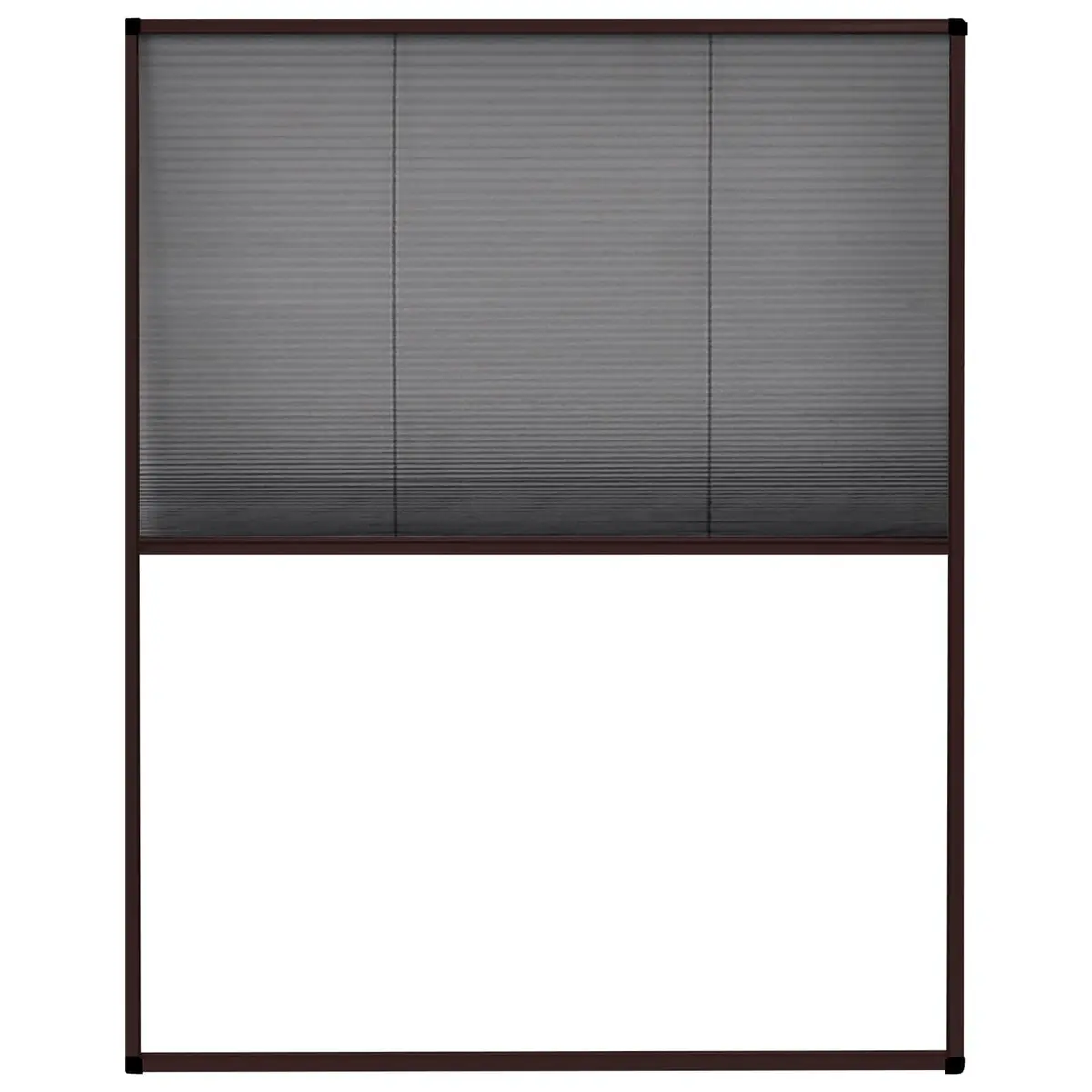 Brown Plisse Insect Screen for Windows 80x100cm