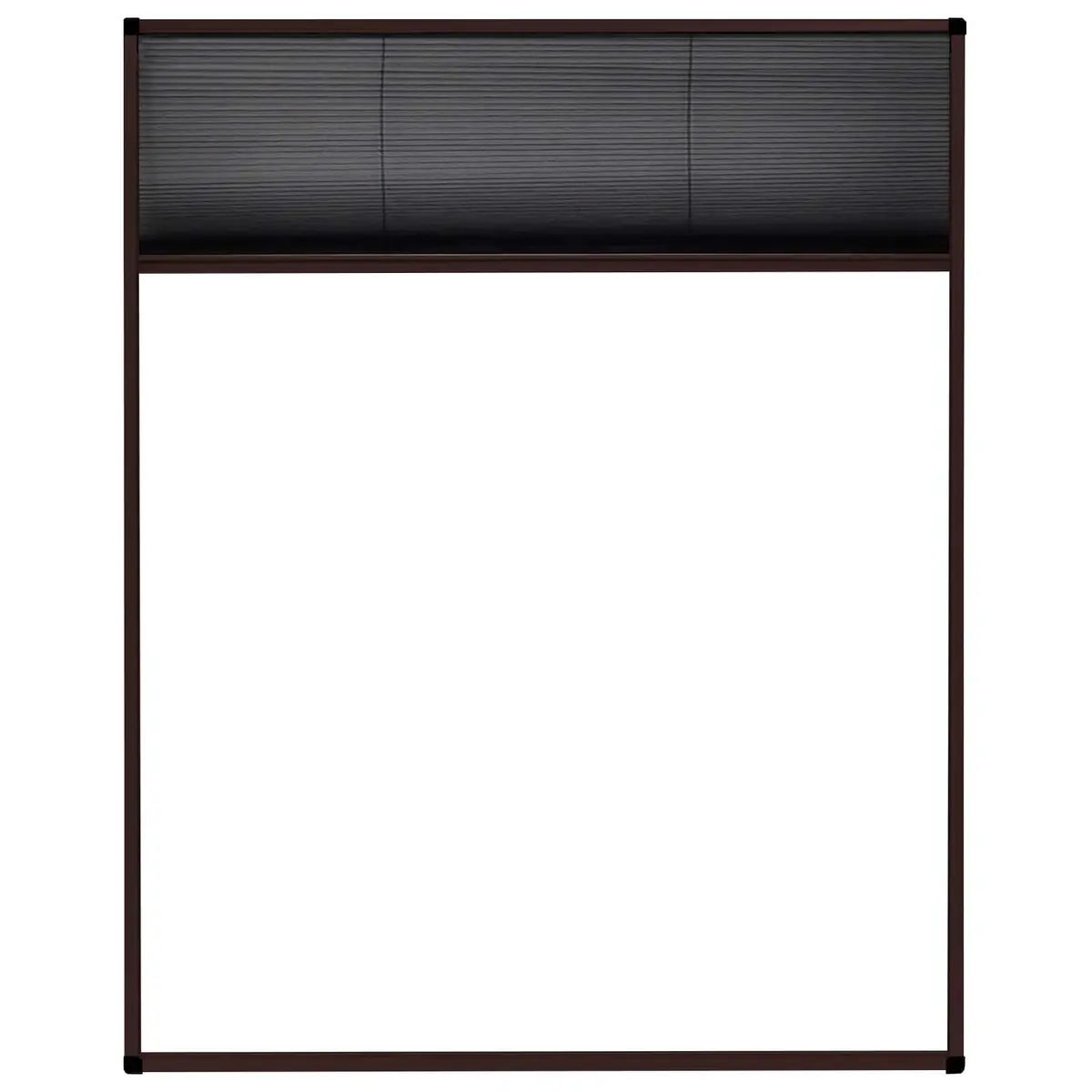 Brown Plisse Insect Screen for Windows 80x100cm