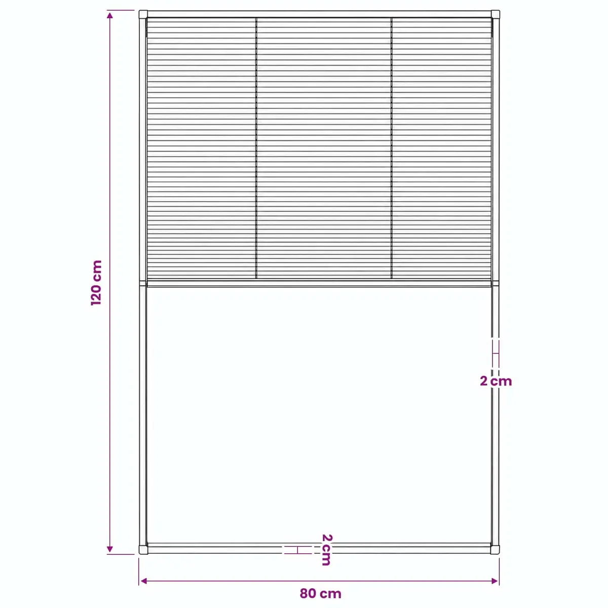 Plisse Insect Screen for Windows Aluminium Frame Brown 80x120cm