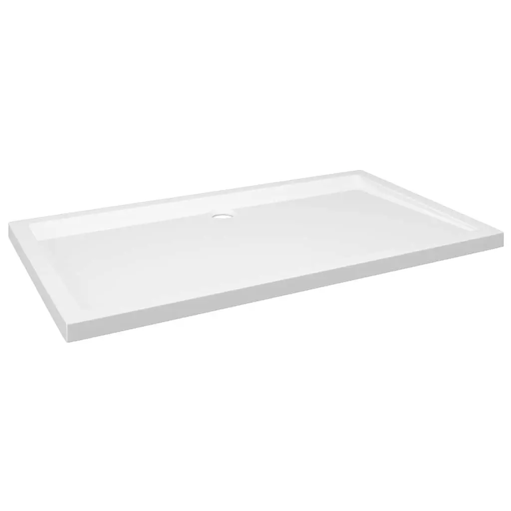 Rectangular Shower Base Tray White 70x120 cm Low Threshold Modern Bathroom