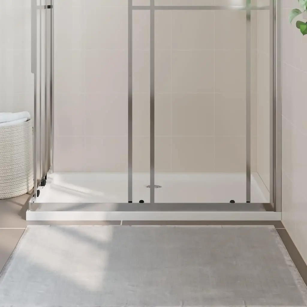 Rectangular Shower Base Tray White 70x120 cm Low Threshold Modern Bathroom