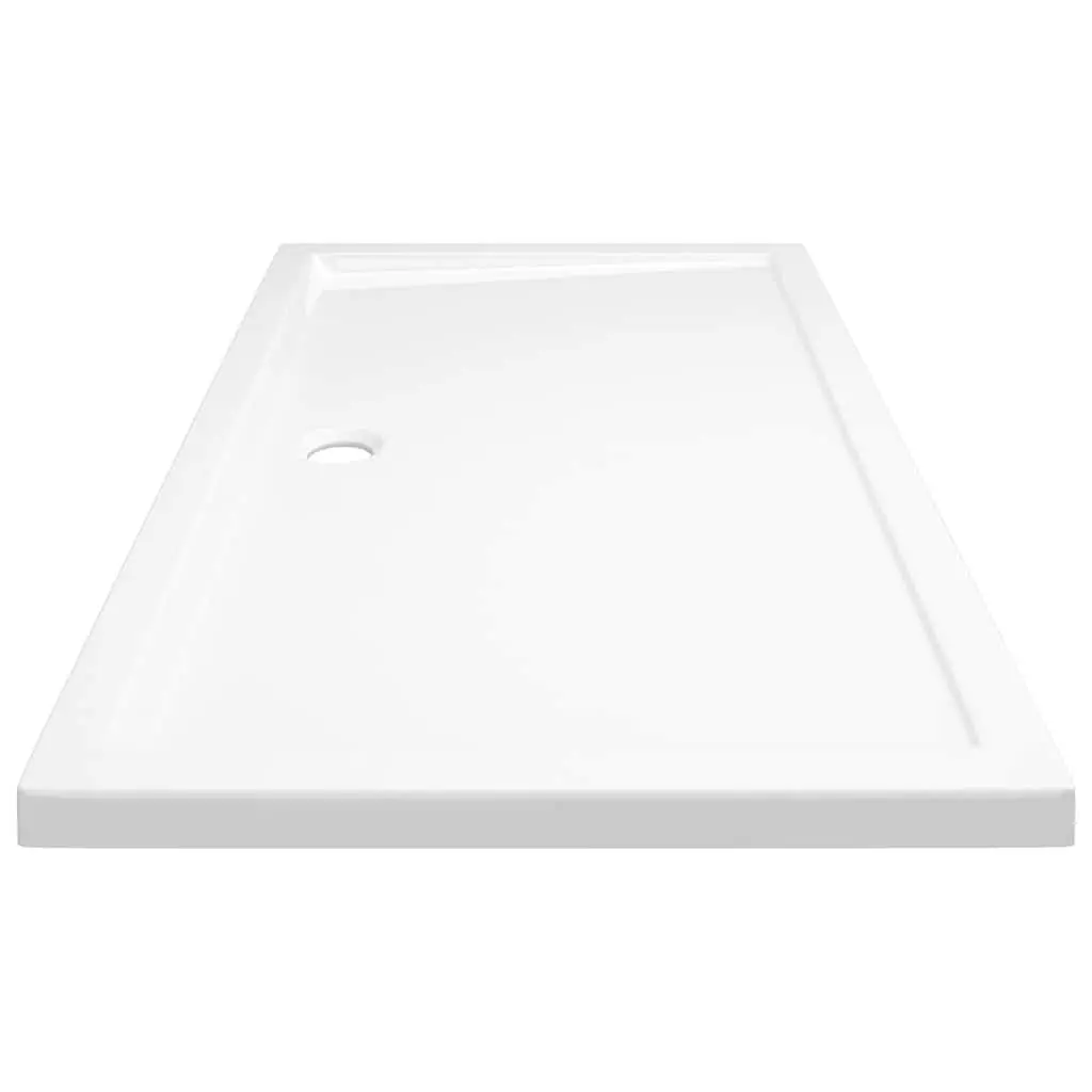 Rectangular Shower Base Tray White 70x120 cm Low Threshold Modern Bathroom