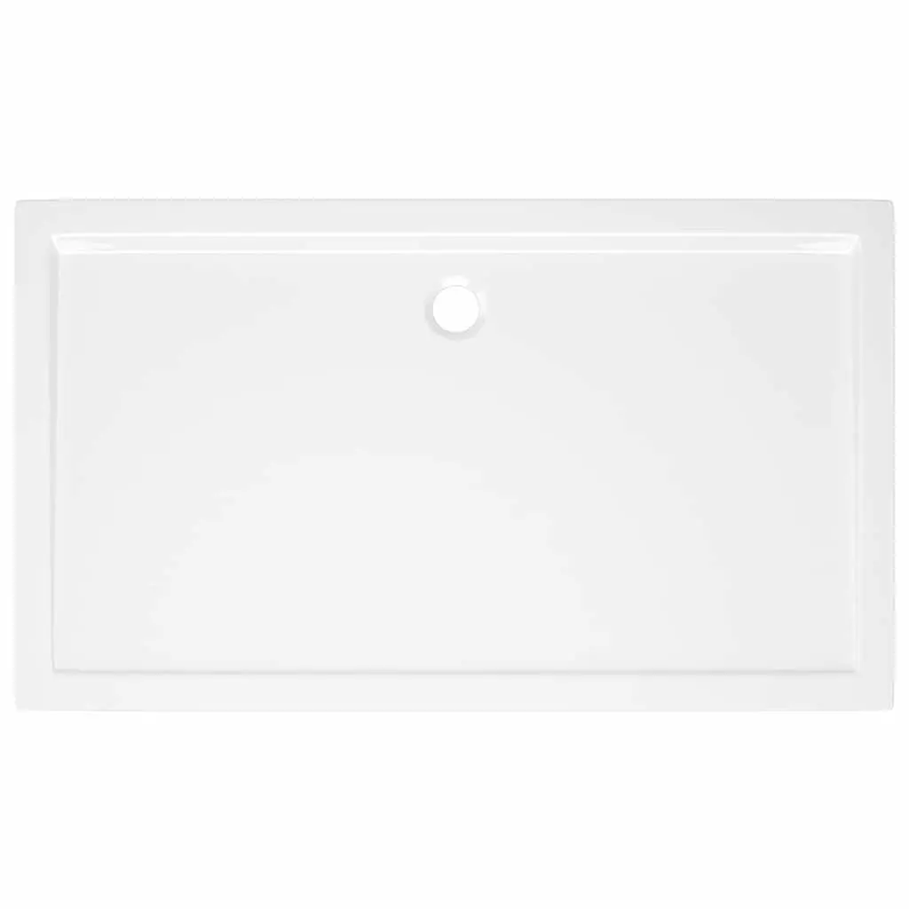 Rectangular Shower Base Tray White 70x120 cm Low Threshold Modern Bathroom