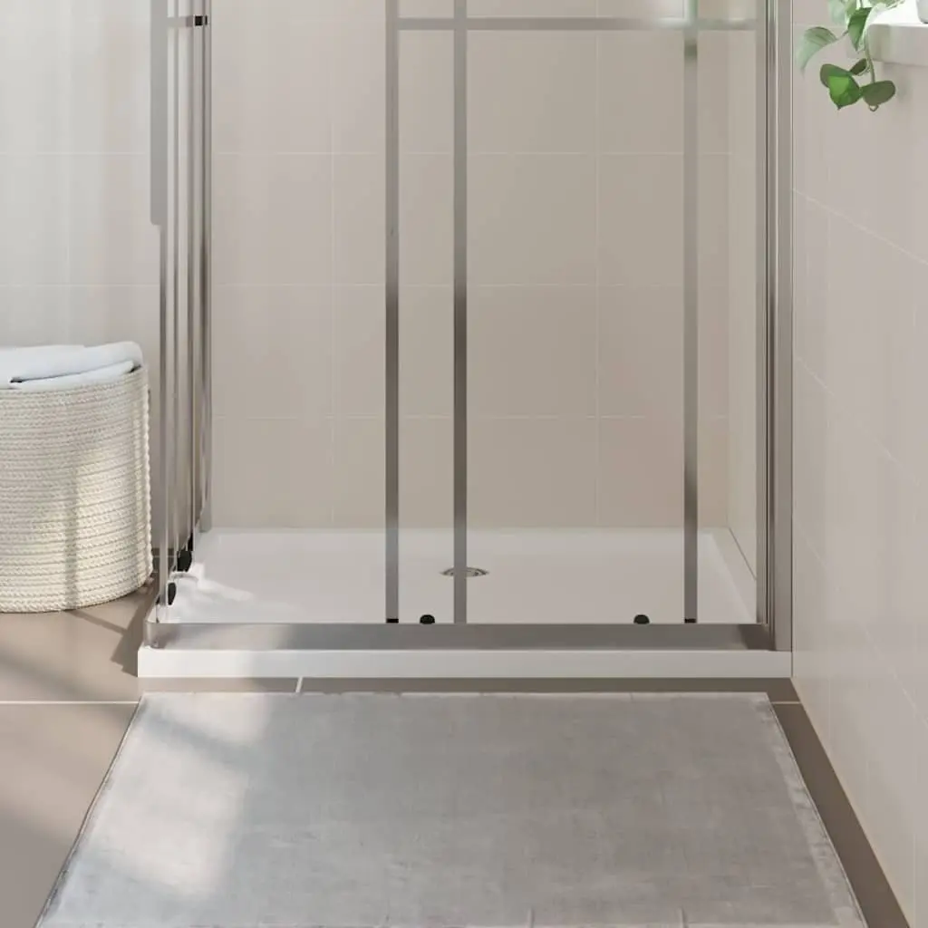 Rectangular Shower Base Tray White 70x100 cm Low Threshold Modern Bathroom
