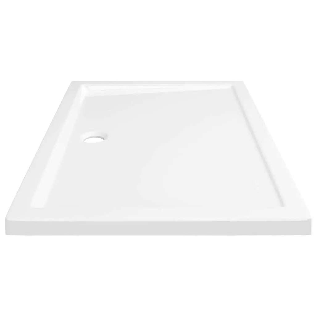 Rectangular Shower Base Tray White 70x100 cm Low Threshold Modern Bathroom