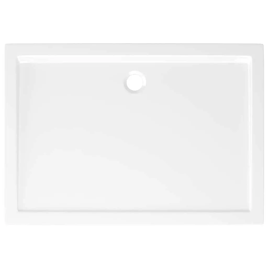 Rectangular Shower Base Tray White 70x100 cm Low Threshold Modern Bathroom